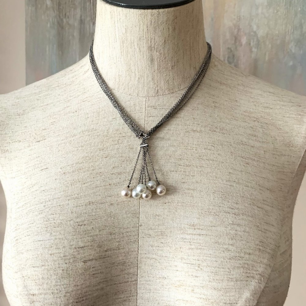 Vintage Fashion Statement Pearl Necklace